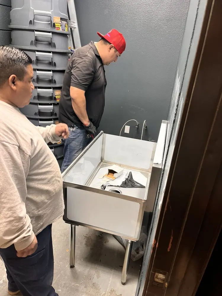 Commercial plumbing and sink installation in South Broadway